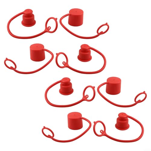 4 Stück robuste Gummi-Staubschutzabdeckungen für hydraulische Schnellverbinder, langlebiges und flexibles Design (3/8) von UTTASU