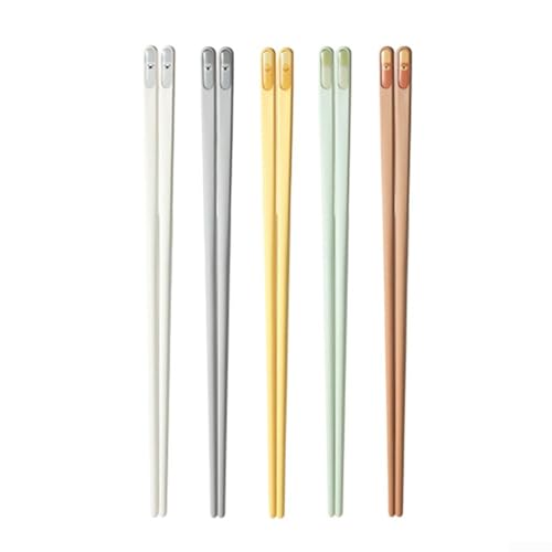 5 Paar stabile PET-Essstäbchen, lustiges Tier-Design für lässige und besondere Anlässe (bunt) von UTTASU
