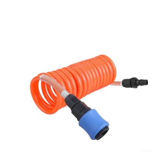 8 mm pneumatischer Spiralschlauch mit Kupplungsanschluss für Druckluftwerkzeuge und -geräte (6 Meter) von UTTASU