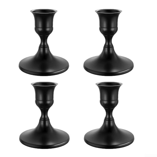 Anspruchsvolle schwarze Kerzenhalter für jeden Anlass, verschönern Sie Ihre Dekoration mit Sets von 4, 8 oder 12 Stück (12 Stück) von UTTASU