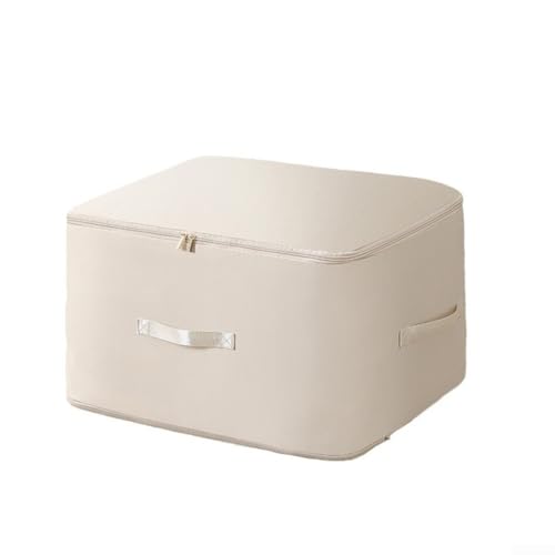 Aufbewahrungsbeutel mit verstärktem Griff für Bettdecken und Kleidung, effizient, platzsparend, für Zuhause (beige) von UTTASU