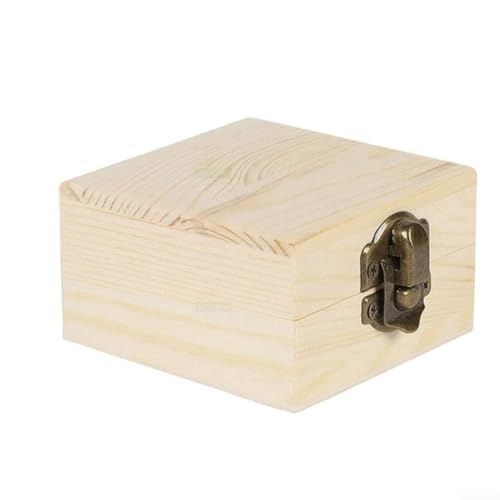 Aufbewahrungsbox aus Kiefernholz, geeignet für verschiedene DIY-Projekte und Bastelbedarf (2) von UTTASU