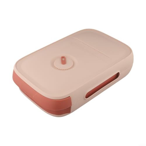 Aufbewahrungsbox für Eier mit Schubladen-Design für Kühlschrank Platzsparender Behälter für 20 Eier mit Frischemessgerät (Rosa) von UTTASU