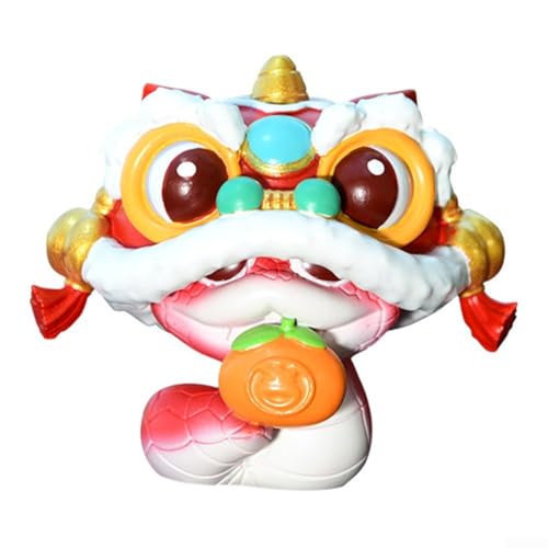 Auto-Ornament aus Kunstharz, Schlangenstatue 2025, Neujahrsdekoration, symbolisiert Wohlstand und Urlaubsfreude (rot) von UTTASU