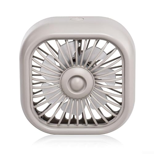Auto USB Ventilator für Lüftung mit 3 Geschwindigkeitsstufen Geräuscharmer Mini Kühler Ventilator Geeignet für den Einsatz im Auto mit weichem Gummiclip und USB Power (Khaki) von UTTASU