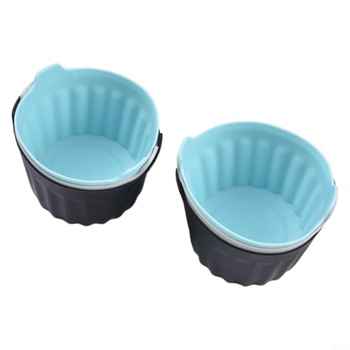 Baking Essentials Flexible Silikonformen zur Verbesserung Ihrer Kochfähigkeiten in der Küche (6 Stück, schwarz) von UTTASU