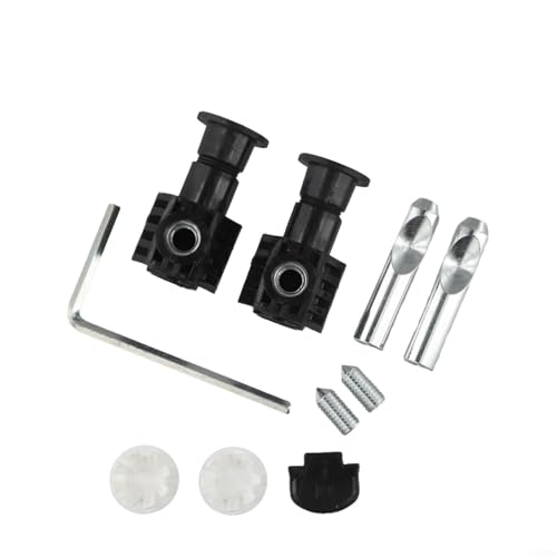 Befestigungsschrauben Paar für Wand-WC mit verzinkten Schrauben, Kunststoffgehäuse und automatischer Vorverriegelungsfunktion (schwarz) von UTTASU