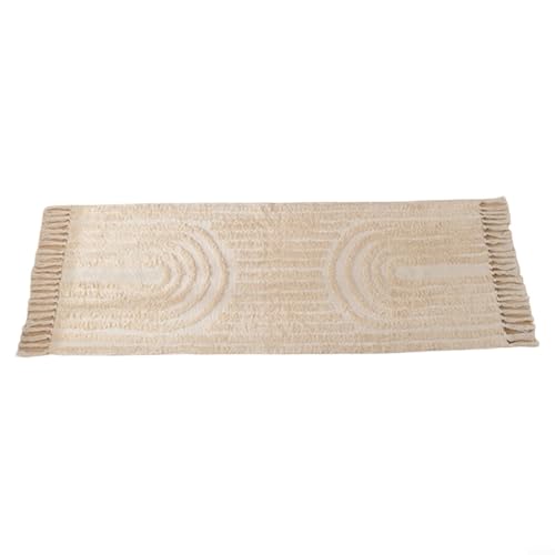 Boho-Badezimmerteppich mit Quasten, 60 x 90 cm, weiche Baumwolle, niedriger Flor, handgefertigt, maschinenwaschbar, saugfähig und schnell trocknend, geometrisches Muster für Badezimmer, Küche oder Boho-Badezimmerteppich mit Quasten, 60 x 90 cm, weiche Baumwolle, niedriger Flor, handgefertigt, maschinenwaschbar, saugfähig und schnell trocknend, geometrisches Muster für Badezimmer, Küche oder von UTTASU