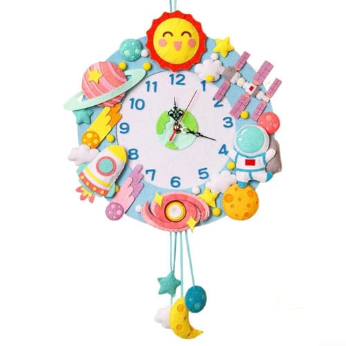 Charmante DIY Cartoon Tier Uhr Handgemachte Nonwoven Paket für pädagogischen Spaß (D) von UTTASU