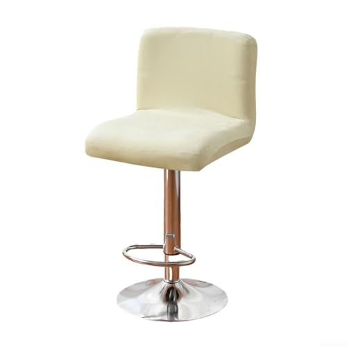 Chic Stuhlhussen für Veranstaltungen und Zuhause, luxuriöser Silberfuchsstoff, eng anliegendes Design (beige) von UTTASU