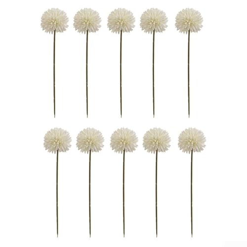Chrysanthemen-Kugeln, Seide, 32 cm, 12 Stück, Heimdekor-Akzente für Tische und Regale, für den Innenbereich (weiß) von UTTASU