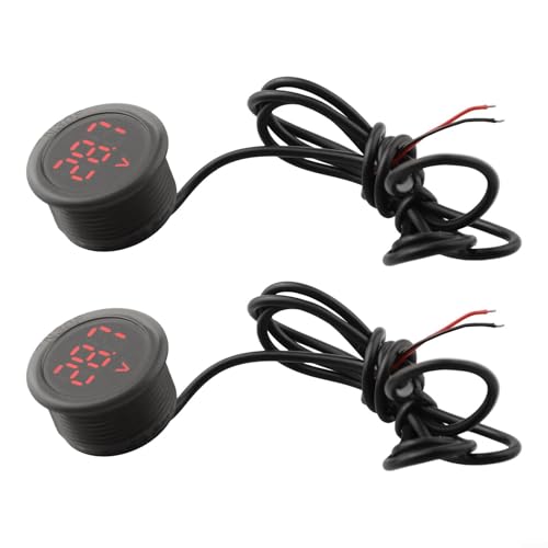 DC4100V Digitales Voltmeter Wasserdichtes LED-Display für genaue Fahrzeugbatterieüberwachung (rot) von UTTASU