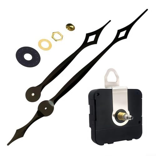 DIY Quarzuhr-Set mit zuverlässigem Mechanismus, hohes Drehmoment-Uhrwerk mit langen Zeigern für Wanduhr-Projekte (23 mm) von UTTASU