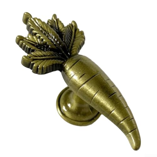 Dekorative Türgriffe aus Zinklegierung in bezaubernder Karottenform für Schränke (Grünbronze) von UTTASU