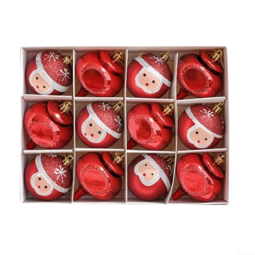 Dekorative Weihnachtskugel-Kollektion, perfektes Set mit 12 Stück für alle Ihre Urlaubsbedürfnisse (C) von UTTASU