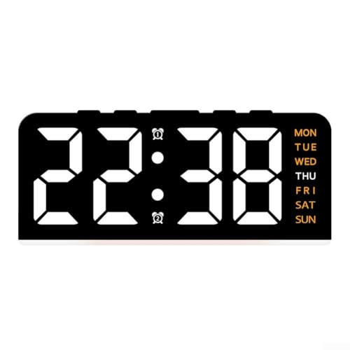 Digitaler Wecker mit Soundaktivierung und Überwachung der Innentemperatur, für Schlafzimmer und Büro (C) von UTTASU