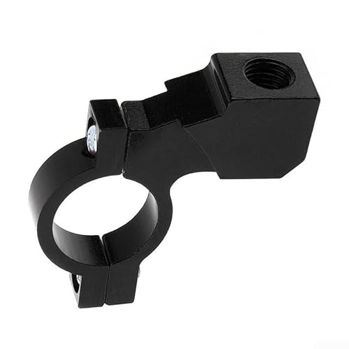 Doppelzweck Aluminium Legierung Motorrad Lenker Spiegel Halter für 21 bis 23mm Breiten (Schwarz) von UTTASU