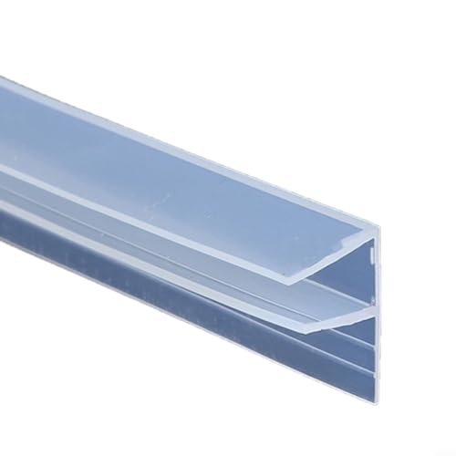 Duschtürdichtungsstreifen, 200 cm, F-Form, transparent, für 4–6 mm Glas, Duschtürdichtung, Ersatzdichtung für Duschtür-Bodendichtung von UTTASU