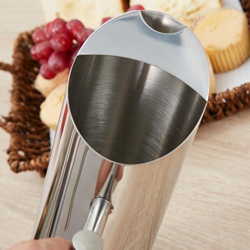 Edelstahl-Wasserkrug mit speziellem Auslauf-Design, um unordentliches Ausgießen zu verhindern, perfekt für jeden Anlass (L/) von UTTASU