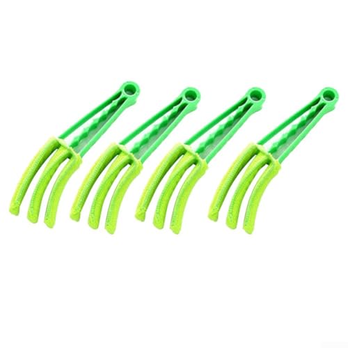 Efficient Dusting Solution Mikrofaserbürste mit 3 Zinken zur Reinigung von Jalousien (grün) von UTTASU