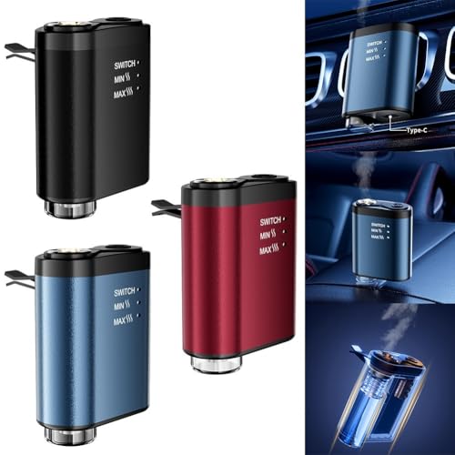 Elektrischer Auto Luftbefeuchter Luftbefeuchter mit intelligenter Start/Stopp-Funktion für frischen Duft (Rot) von UTTASU