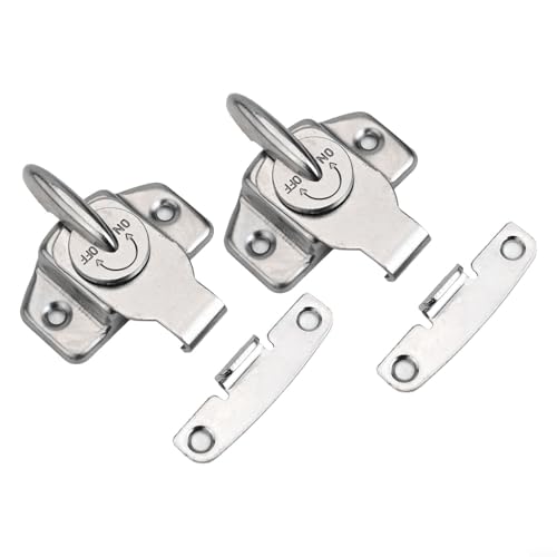 Esstisch-Schnallen, Verbindungsstücke, 2 Stück, Metall-Tischschlösser mit Tür-Haspen-Befestigungen für sichere Verriegelung auf Tischen, Schreibtischen, Schränken, Möbeln (2 Stück) von UTTASU
