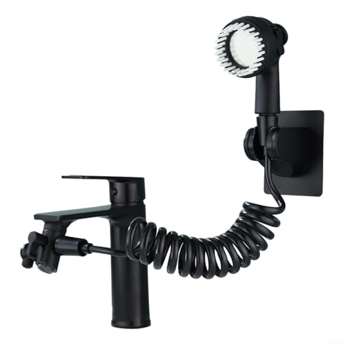 Externer Duschkopf und Wasserteiler-Set für ein verbessertes Badezimmer-Erlebnis und einfache Reinigung (schwarz) von UTTASU