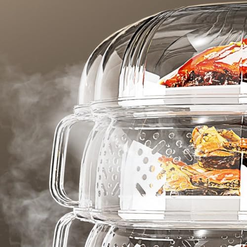 Faltbare transparente Lebensmittelisolierung Abdeckung für Küche und Zuhause, staubdichter mehrschichtiger Kunststoff Gemüse- und Mahlzeitschutz für hygienische Aufbewahrung (zweilagig) von UTTASU