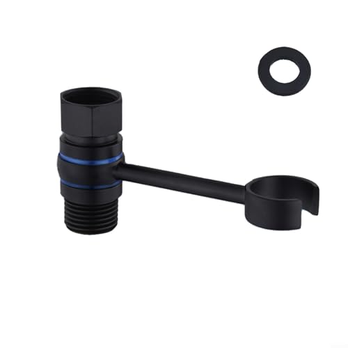 Für 360 Grad drehbare Bidet- und Duschkopfhalterung, Punch Style Wandhalterung mit Edelstahl-Konstruktion für sichere Badezimmer-Installation (schwarz) von UTTASU