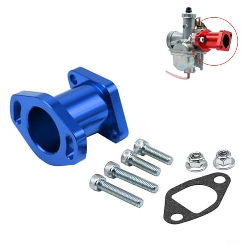 Für VM22/PZ19/PZ26 kompatibler CNC-Ansaugkrümmer Vergaser-Anschlussadapter (blau) von UTTASU
