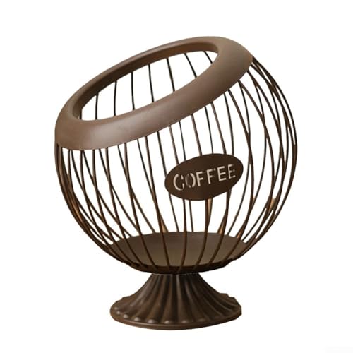 Funktionaler und dekorativer Kaffeekapsel-Organizer, Eisen-Obstkorb-Aufbewahrung (Kaffee) von UTTASU