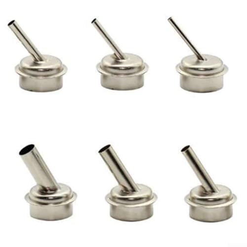 Gebogene Heizdüsen-Set für Quick 861DW Lötstation, 6 Stück, 45 Grad Edelstahl-Design für effiziente Nutzung von UTTASU