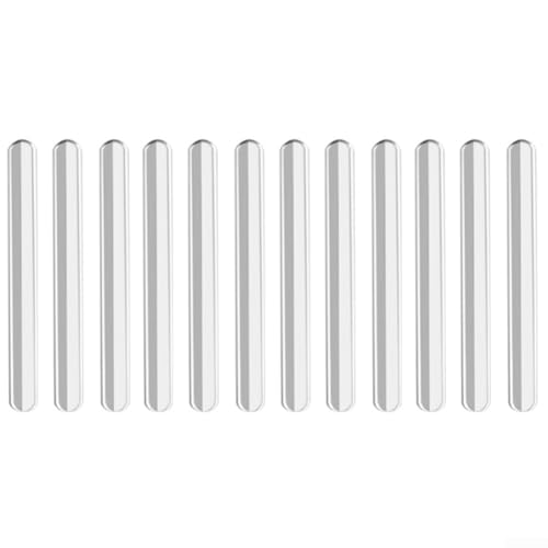 Geräuschabsorbierende Silikonstreifen, 12 Stück, Möbel-Stoßstangen für Tür- und Schubladenschutz (100 x 12 x 3 mm) von UTTASU