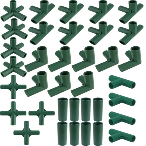 Gewächshaus-Rahmenverbinder, 36 Stück, Kunststoff-Bauverbindungen für Gartenstruktur, DIY-Rahmen-Set mit Eckkreuz, 5-Wege-Anschlüsse, 16 mm Innendurchmesser Gewächshaus-Rahmenverbinder, 36 Stück, Kunststoff-Bauverbindungen für Gartenstruktur, DIY-Rahmen-Set mit Eckkreuz, 5-Wege-Anschlüsse, 16 mm Innendurchmesser von UTTASU