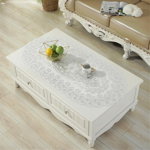 Goldene gemusterte wasserdichte Tischdecke, elegante Spitzen-Tischmatte, 60 x 100 cm (Nr. 4) von UTTASU
