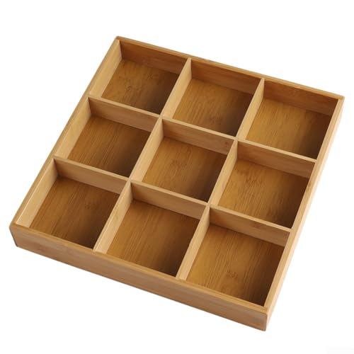 Holztablett für getrocknete Früchte, Schokolade und mehr, verbessert Ihr Serviererlebnis (9 Gitter) von UTTASU