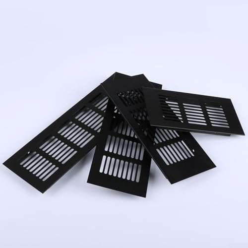 Innovative rechteckige Aluminium-Entlüftungsabdeckung, passt perfekt in Kleiderschränke und Computerschränke für bessere Luftzirkulation (60 x 200 mm) von UTTASU