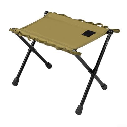 Kompakter tragbarer Hocker mit MOLLE-Verbindungssystem, perfekt für den Garten und für Outdoor-Abenteuer (hellgelb) von UTTASU