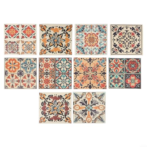 Kreative Retro Fliesenaufkleber für Heimwerker, perfekt für verschiedene Anwendungen (20 x 20 cm) von UTTASU