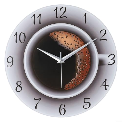 Kreative Wanduhr mit Kaffee-Motiv, nicht tickend, für Arbeitszimmer oder Arbeitsbereiche Kreative Wanduhr mit Kaffee-Motiv, nicht tickend, für Arbeitszimmer oder Arbeitsbereiche von UTTASU