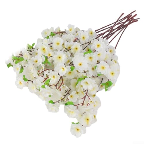 Künstliche Pfirsichblüten-Dekoration schafft eine ruhige Atmosphäre, mehrere Farben (Pfirsichblütenweiß) von UTTASU