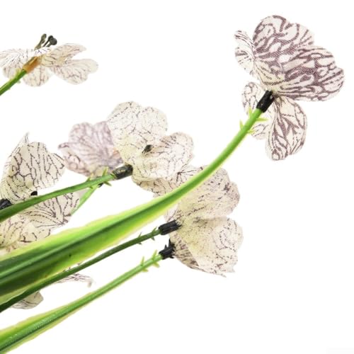 Kunststoff-Blumen für alle Jahreszeiten, perfekte Ergänzung für Ihr Haus oder Ihren Garten (weiß) von UTTASU