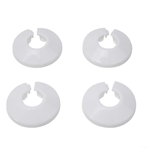 Kunststoff-Kühlerrohrabdeckungen, 4-teiliges Set für Bodenrohre, passend für Rohre mit 14 mm und 16 mm Außendurchmesser mit Schnallenbefestigung (weiß) von UTTASU