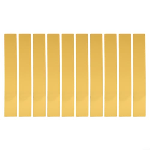 Langstreifige Acryl-Spiegelmosaik-Wandaufkleber, 10 Stück, für Schlafzimmer und Sofa, mit nummerierter Vorlage für präzise Anwendung (Gold) von UTTASU