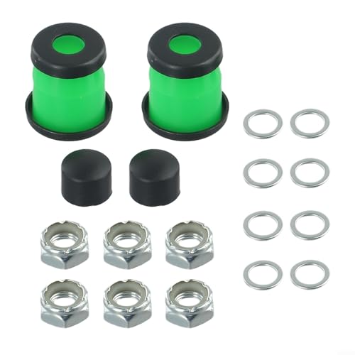 Longboard Pivot Tube Zubehör Kit mit wesentlichen Komponenten zur Restaurierung Ihrer Skateboard-Achsen (transparent rot) von UTTASU