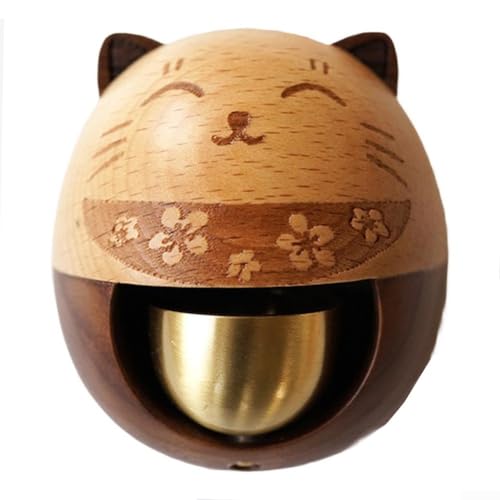 Lucky Cat Türklingel mit Kupferglocke Windspiel für einladende einladende Atmosphäre in Ihrem Zuhause (The Rich Cat) von UTTASU