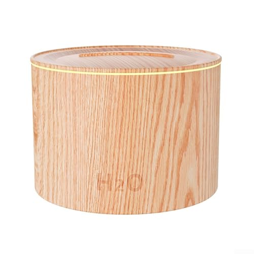 Luftbefeuchter mit simulierter Flamme und Diffusor für ätherische Öle, perfekt zur Verbesserung Ihrer Wohnraumatmosphäre (Holzmaserung) von UTTASU