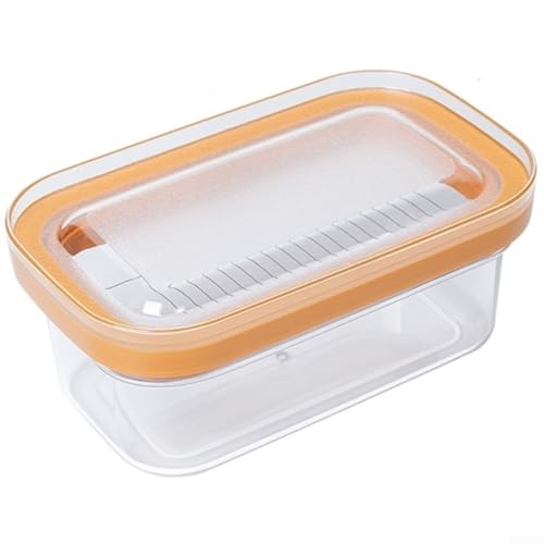 Luftdichte Aufbewahrungsbox für Butter in Standardgröße, mit einfachem Schneider, Orange Luftdichte Aufbewahrungsbox für Butter in Standardgröße, mit einfachem Schneider, Orange von UTTASU