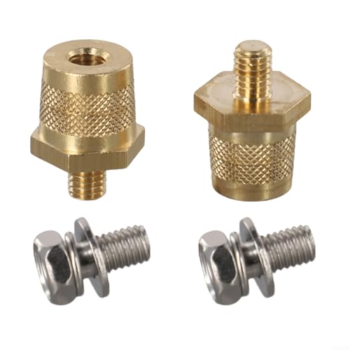 M8 Adapter Set 2 Messing Batterieklemmen geeignet für Automobilanwendungen und Reparaturen (ohne Abdeckung) von UTTASU