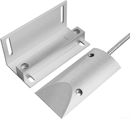 Magnetische Kontaktsensoren für Garagentor, verdrahtet, 2 Sets mit Halterungen, geeignet für Industrie- und Wohntür-Sicherheitsbedürfnisse (normalerweise geschlossen) von UTTASU
